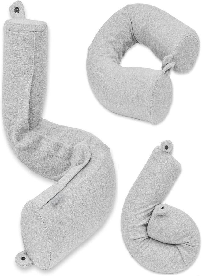HARSHTI Twist Memory Foam Travel Pillow for Neck, Chin, Lumbar and Leg Support-for Travling on Airplane, Train, Bus or at Home-Adjustable, Bendable Roll Pillow with Washable Cover (1Pcs) - Image 1